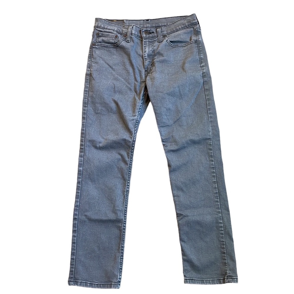 Levi’s 511 Slim Fit Straight Leg Semi-Distressed Gray Jeans—Men’s Size 32x30